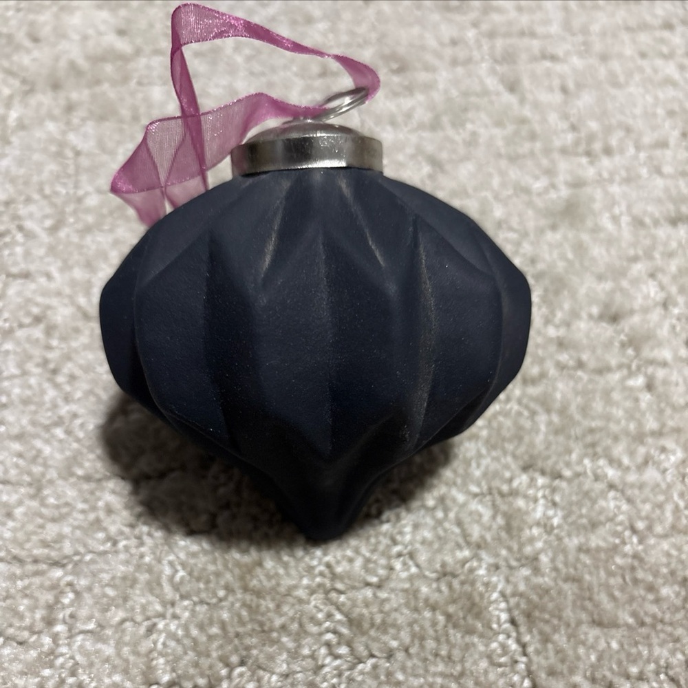 Karma Gifts Faceted Drop Glass Ornament 3.5” Gunmetal